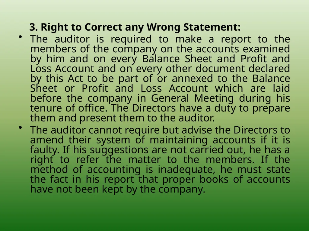 RIGHTS OF AN AUDITOR AUDITING BY JAHANAVI DEO - slide 4 of 8