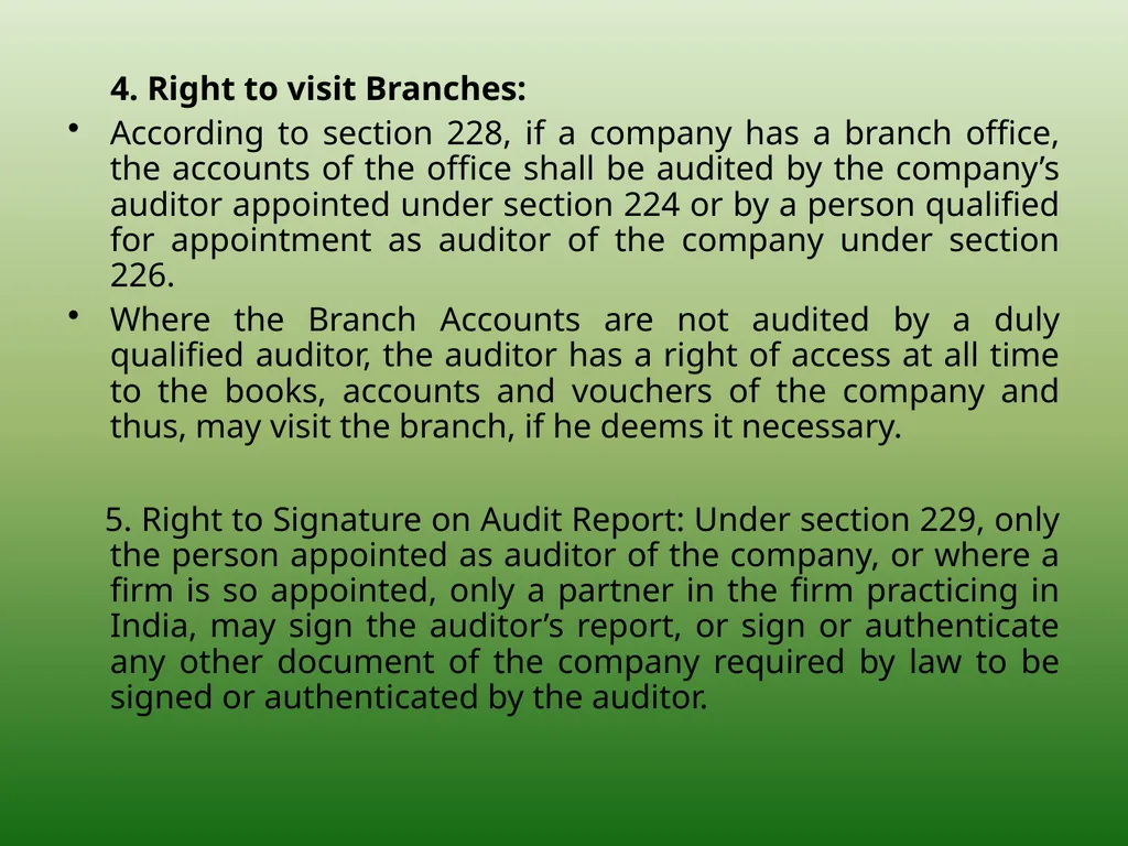 RIGHTS OF AN AUDITOR AUDITING BY JAHANAVI DEO - slide 5 of 8