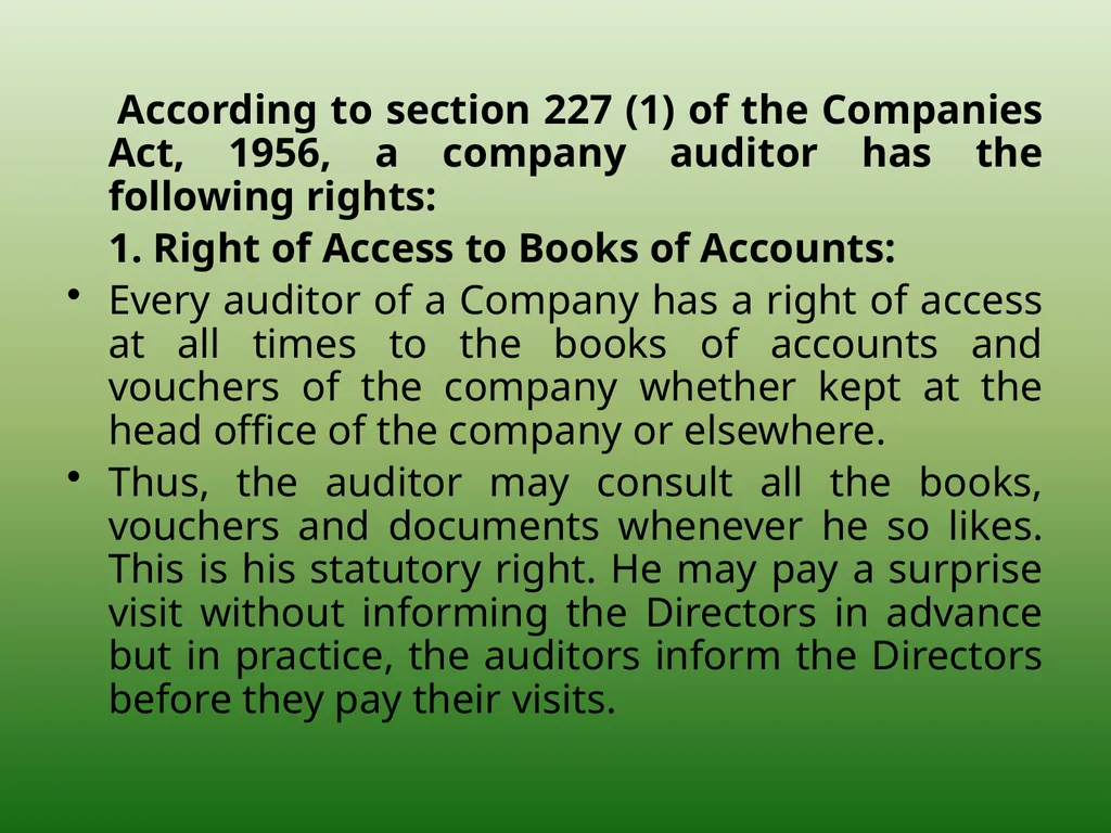 RIGHTS OF AN AUDITOR AUDITING BY JAHANAVI DEO - slide 2 of 8