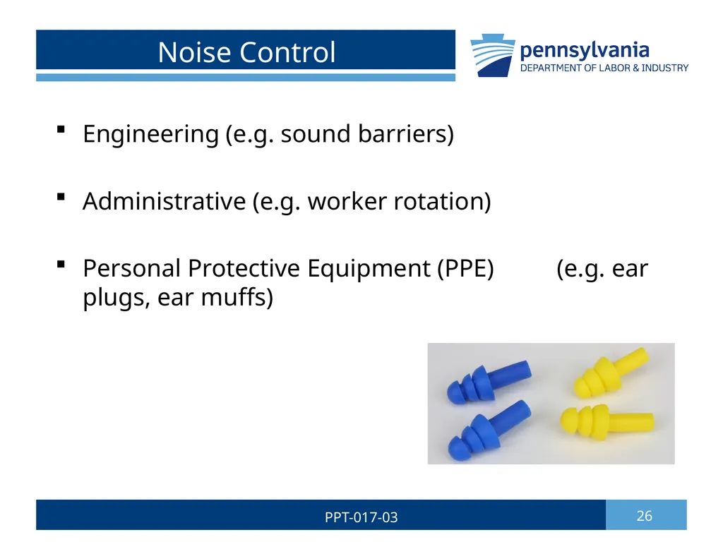 Hearing Conservation & Noise Control 1 PPT-017-03 - slide 26 of 29