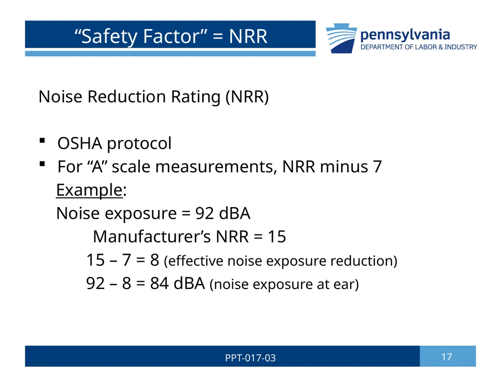 Hearing Conservation & Noise Control 1 PPT-017-03 - slide 17 of 29