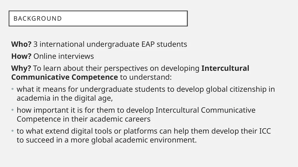 Developing intercultural citizenship in the - slide 3 of 17