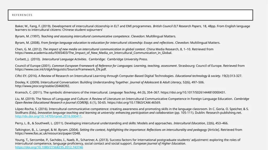 Developing intercultural citizenship in the - slide 17 of 17