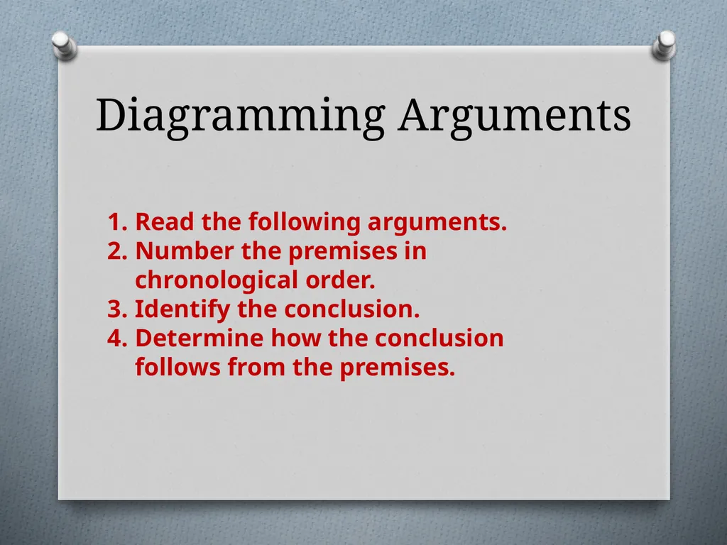 ARGUMENT OR NOT? Read the following passages and - slide 31 of 35
