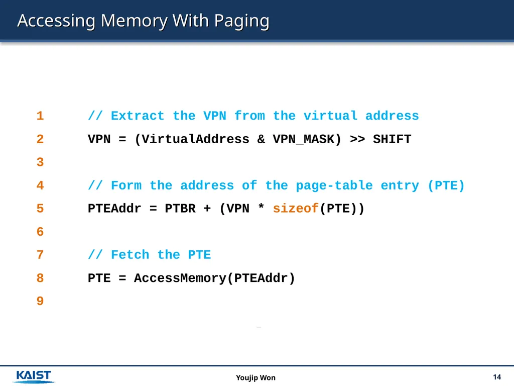 Operating Systems 18. Paging: Introduction 2 - slide 14 of 17