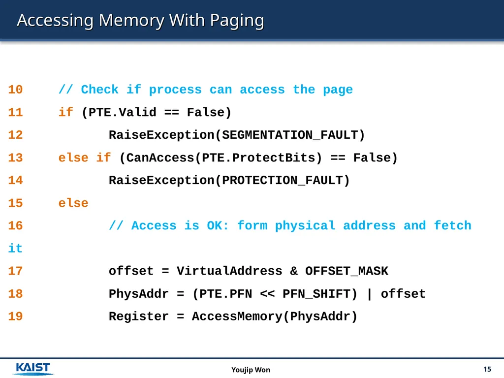 Operating Systems 18. Paging: Introduction 2 - slide 15 of 17