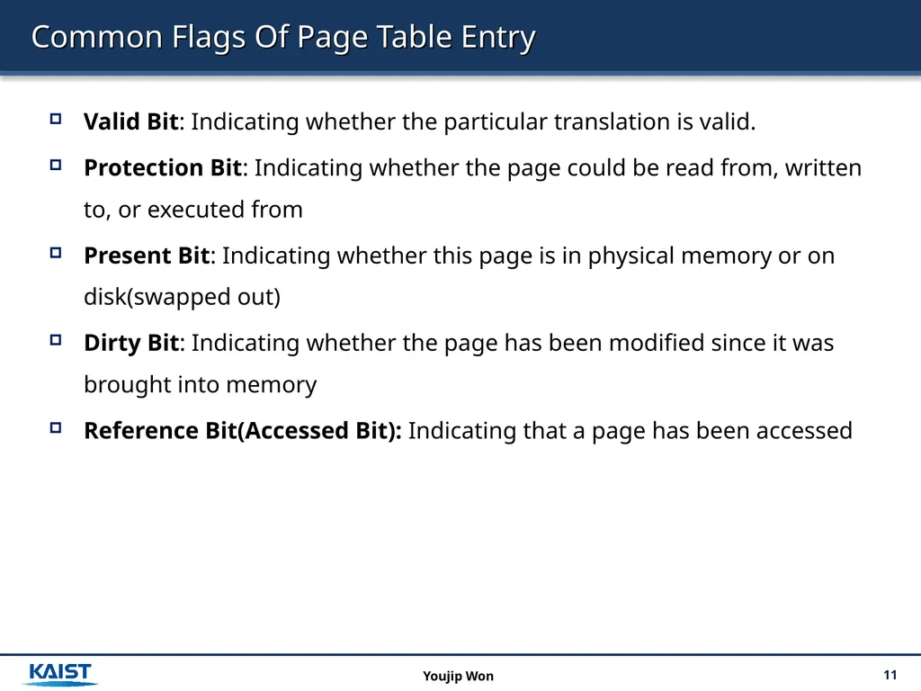 Operating Systems 18. Paging: Introduction 2 - slide 11 of 17