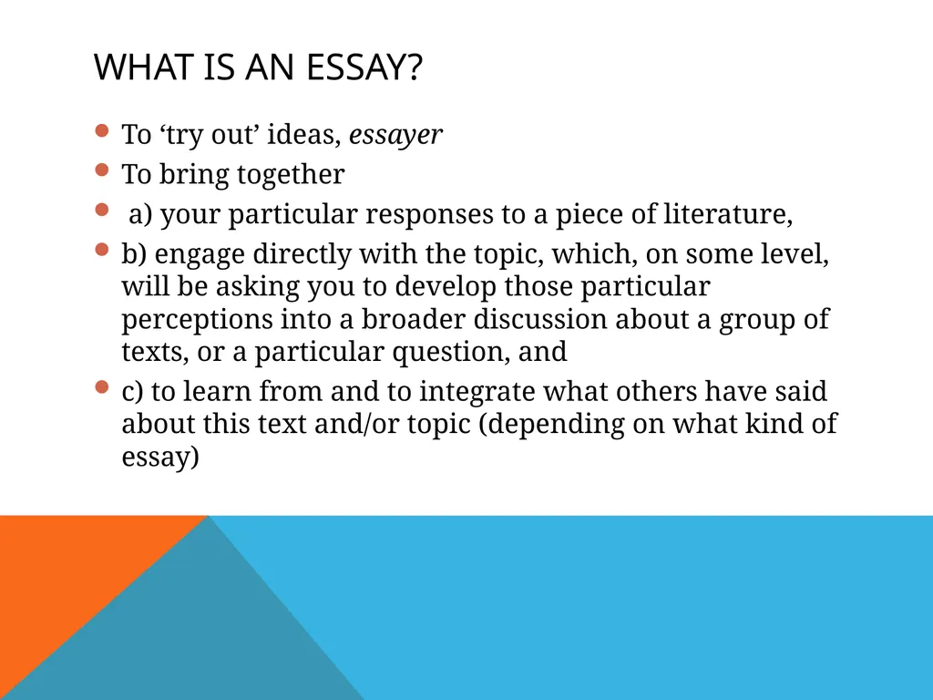 1. Realism and Literature 2. Writing the essay Dr - slide 10 of 23