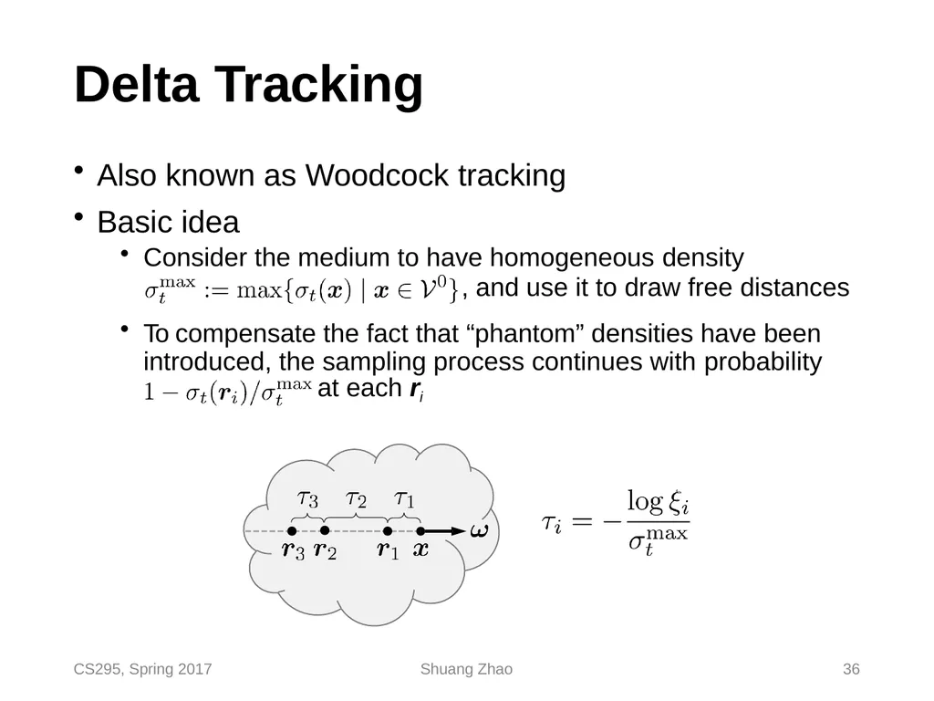 Radiative Transfer & Volume Path Tracing CS295, - slide 36 of 44