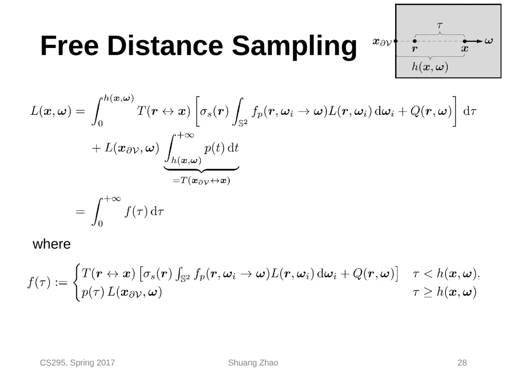 Radiative Transfer & Volume Path Tracing CS295, - slide 28 of 44