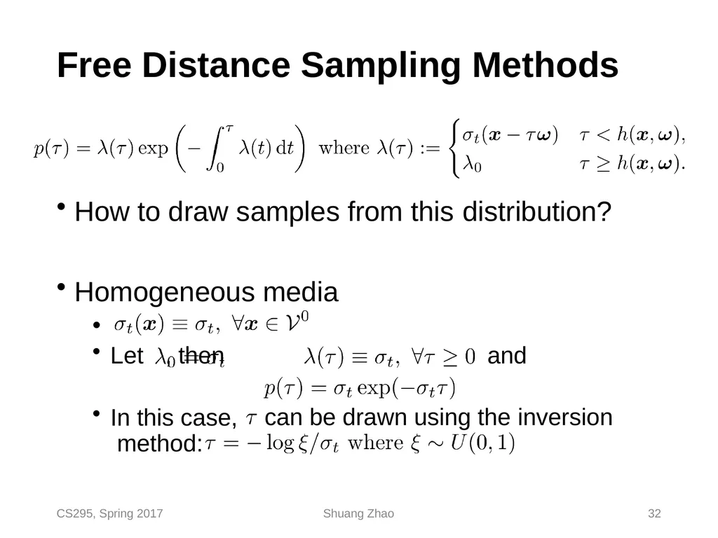 Radiative Transfer & Volume Path Tracing CS295, - slide 32 of 44