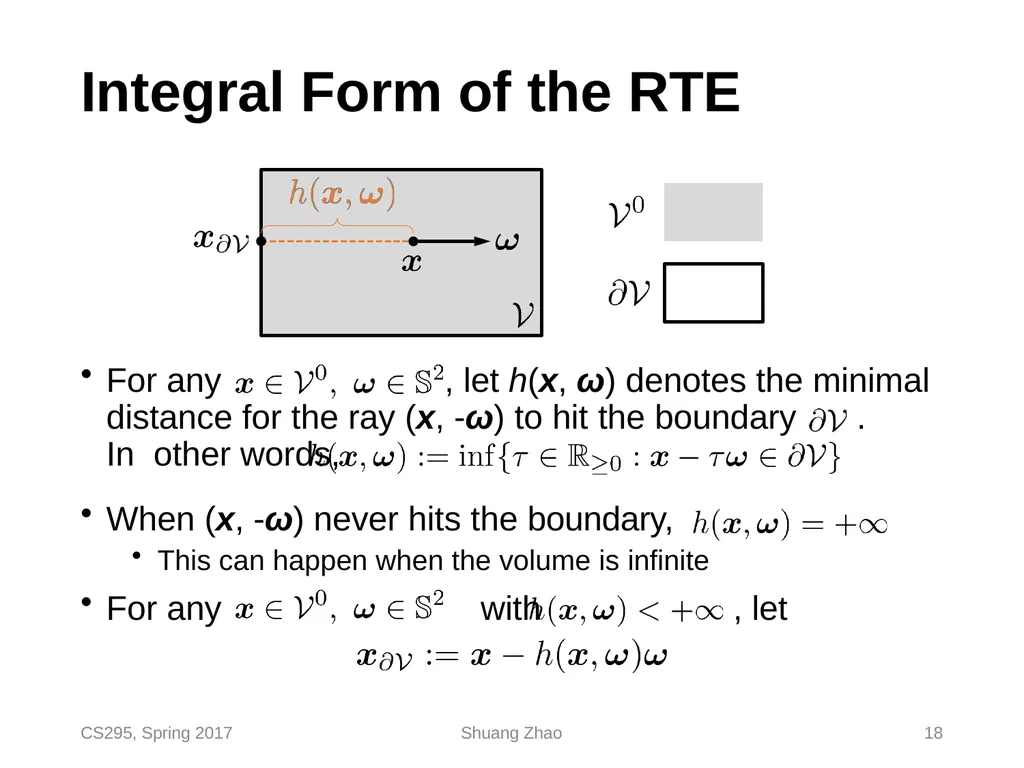 Radiative Transfer & Volume Path Tracing CS295, - slide 18 of 44