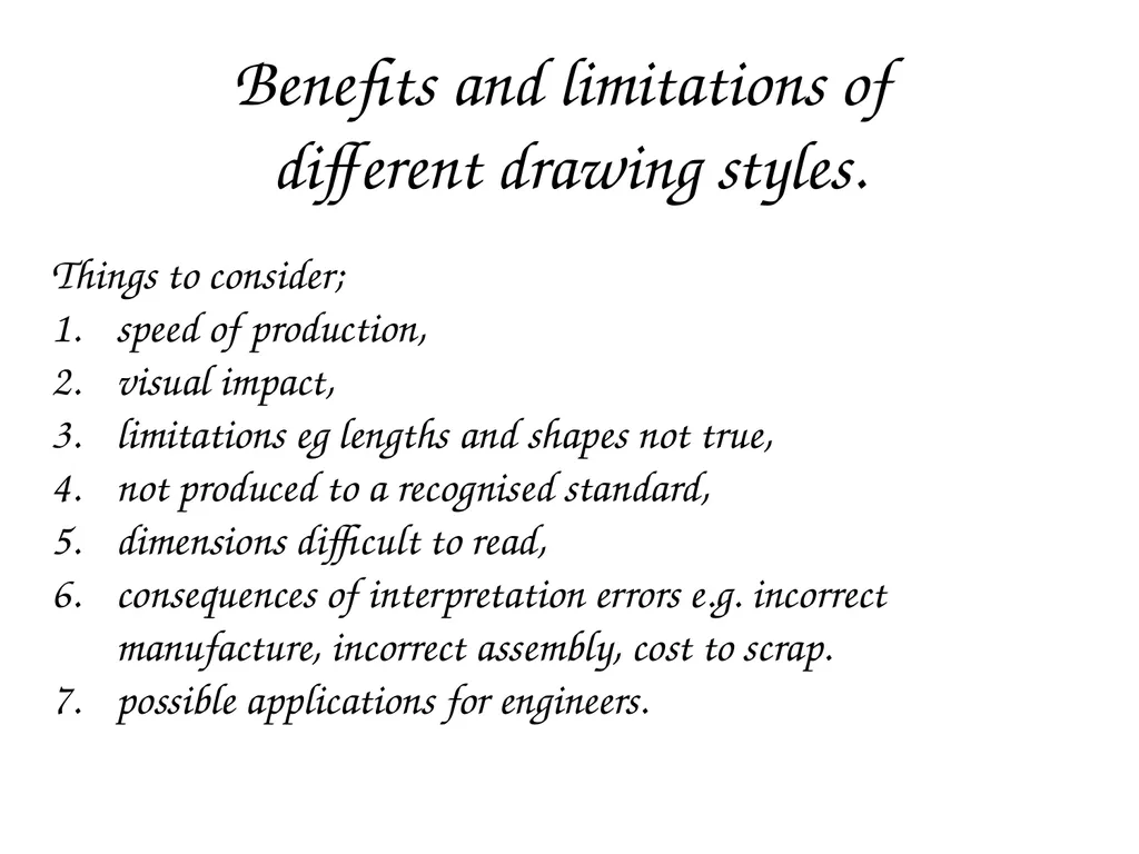 Bell work: Name the four drawing styles. Which - slide 3 of 19