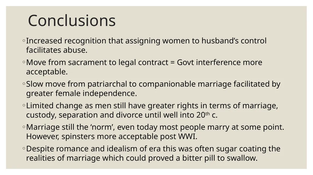 Marriage and Divorce Week 11 Outline Overview: - slide 20 of 20