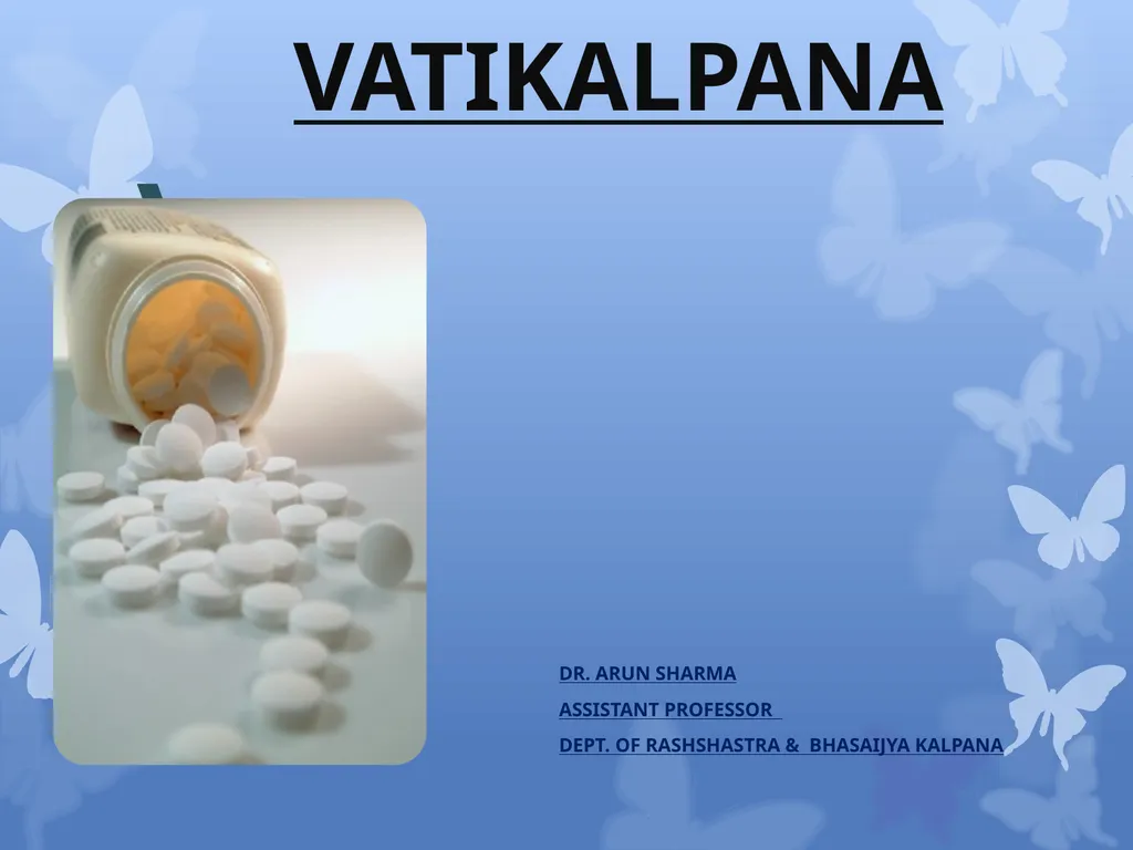 VATIKALPANA \ DR. ARUN SHARMA ASSISTANT PROFESSOR - slide 1 of 41
