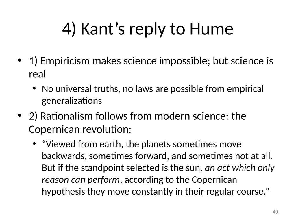 Empiricism, Rationalism, and Kant Really Good - slide 49 of 56