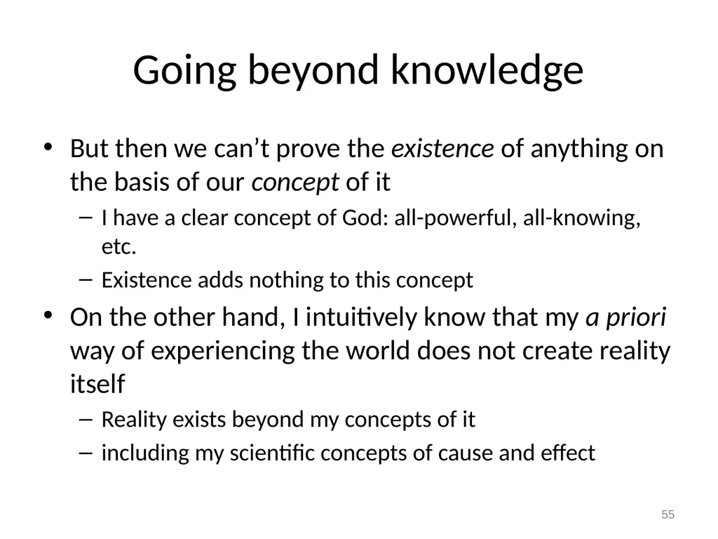 Empiricism, Rationalism, and Kant Really Good - slide 55 of 56