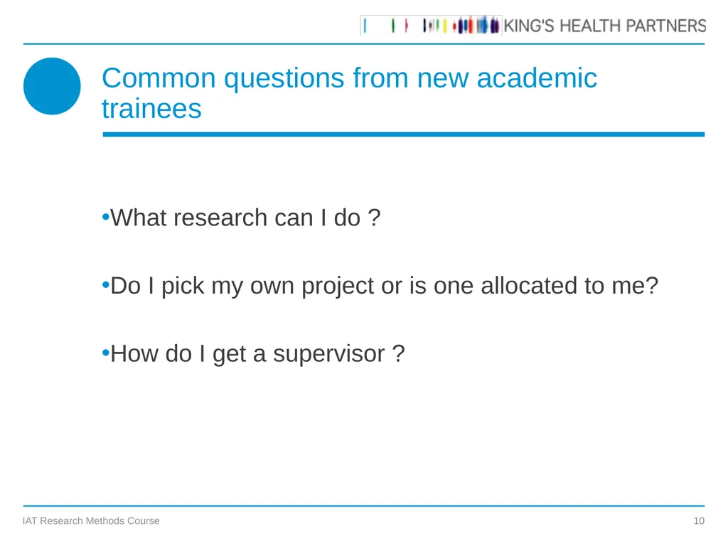 KCL IAT Research Methods Course Prof James - slide 10 of 19