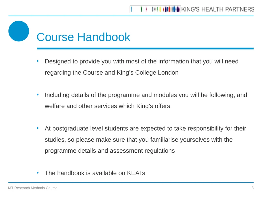 KCL IAT Research Methods Course Prof James - slide 8 of 19