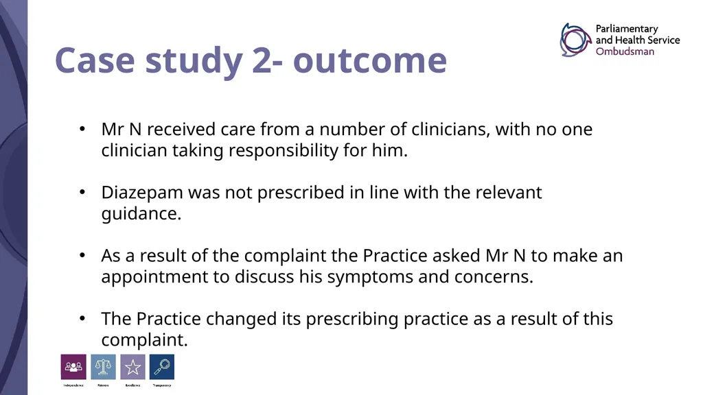 Understanding the Ombudsman’s Clinical Standard - slide 12 of 20