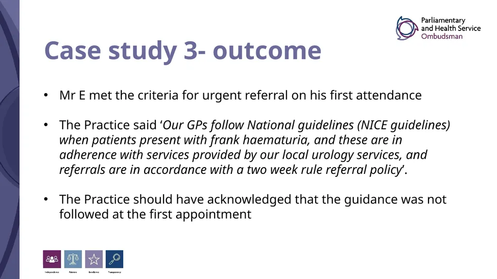 Understanding the Ombudsman’s Clinical Standard - slide 15 of 20