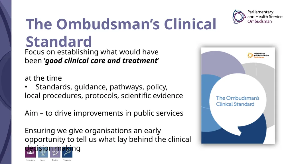 Understanding the Ombudsman’s Clinical Standard - slide 5 of 20