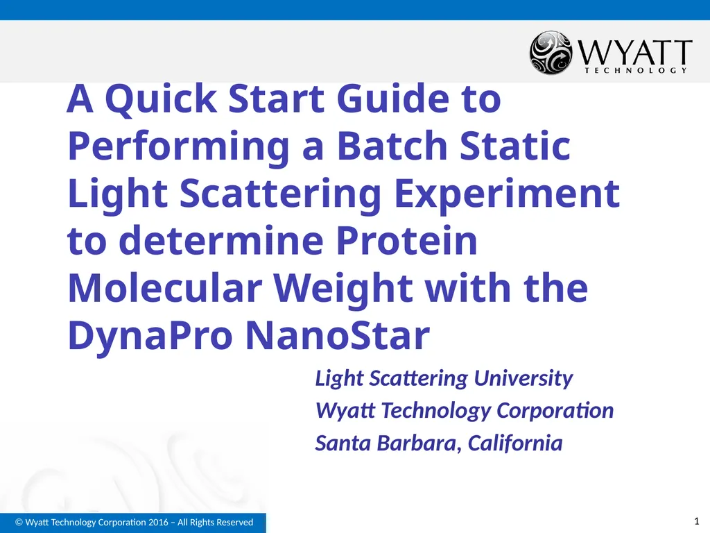 A Quick Start Guide to Performing a Batch Static - slide 1 of 18