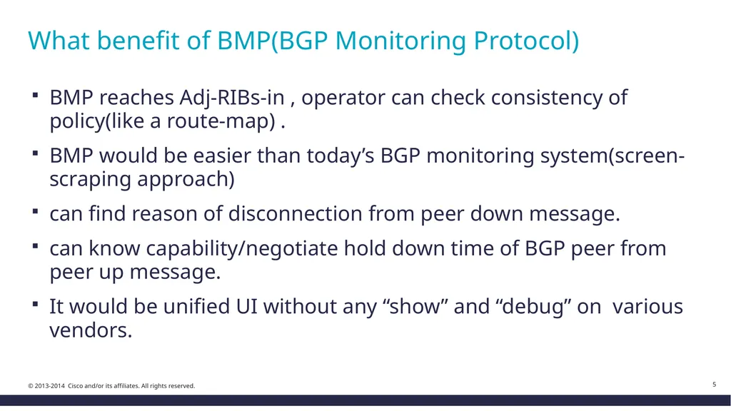 BMP(BGP Monitoring Protocol) Testing by *JANOGers - slide 5 of 10