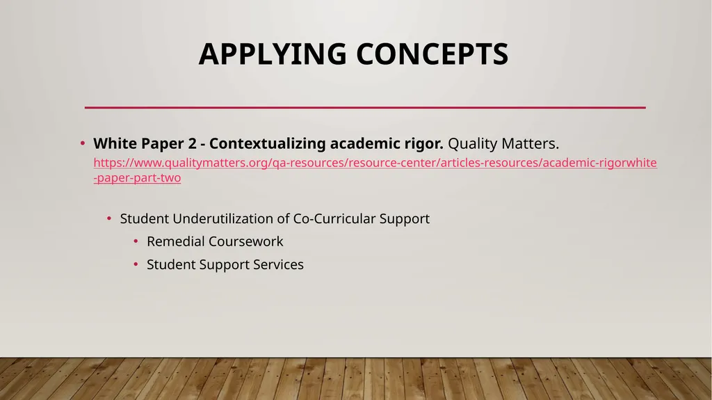 Defining and implementing academic rigor: a 5-year - slide 25 of 36