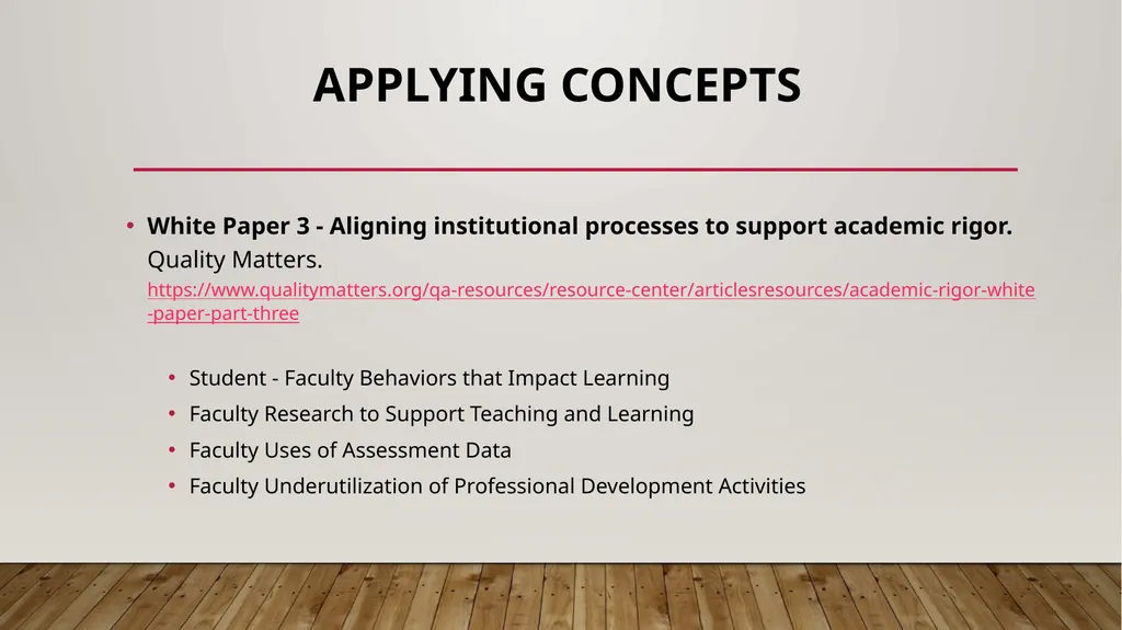 Defining and implementing academic rigor: a 5-year - slide 26 of 36