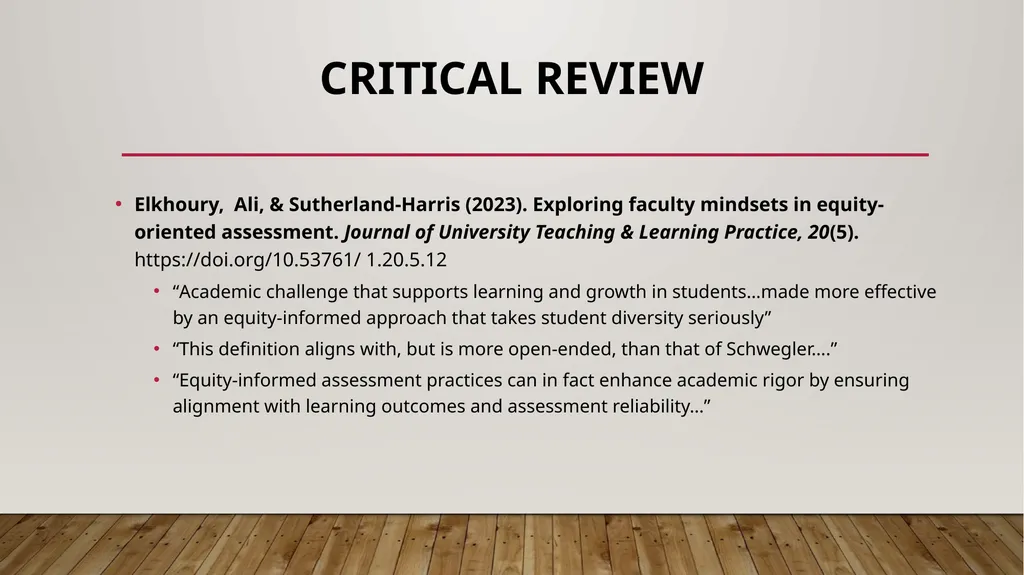 Defining and implementing academic rigor: a 5-year - slide 30 of 36