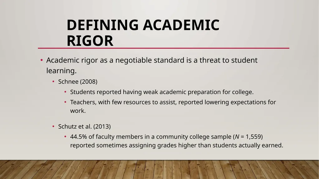 Defining and implementing academic rigor: a 5-year - slide 5 of 36