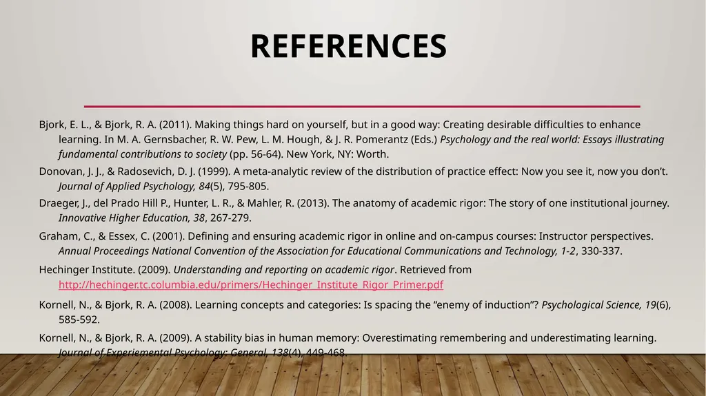 Defining and implementing academic rigor: a 5-year - slide 34 of 36