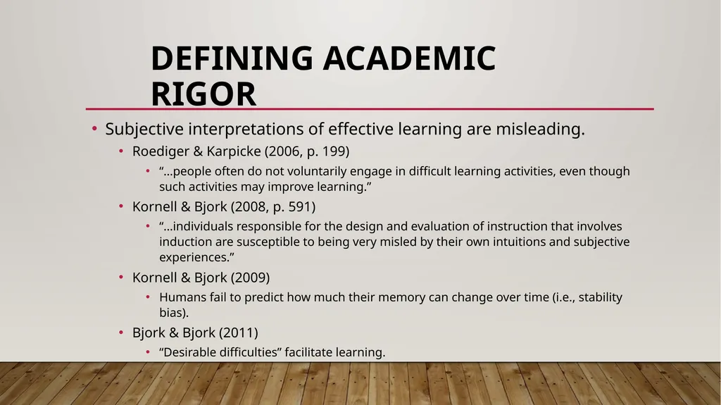 Defining and implementing academic rigor: a 5-year - slide 7 of 36