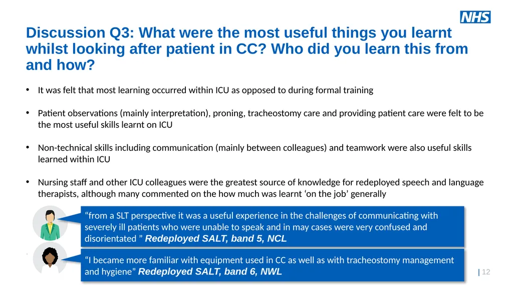 Exploring the ICU Education Experience Across - slide 12 of 19