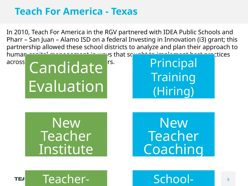 Teach For America - Texas Conference on Educating - slide 8 of 8