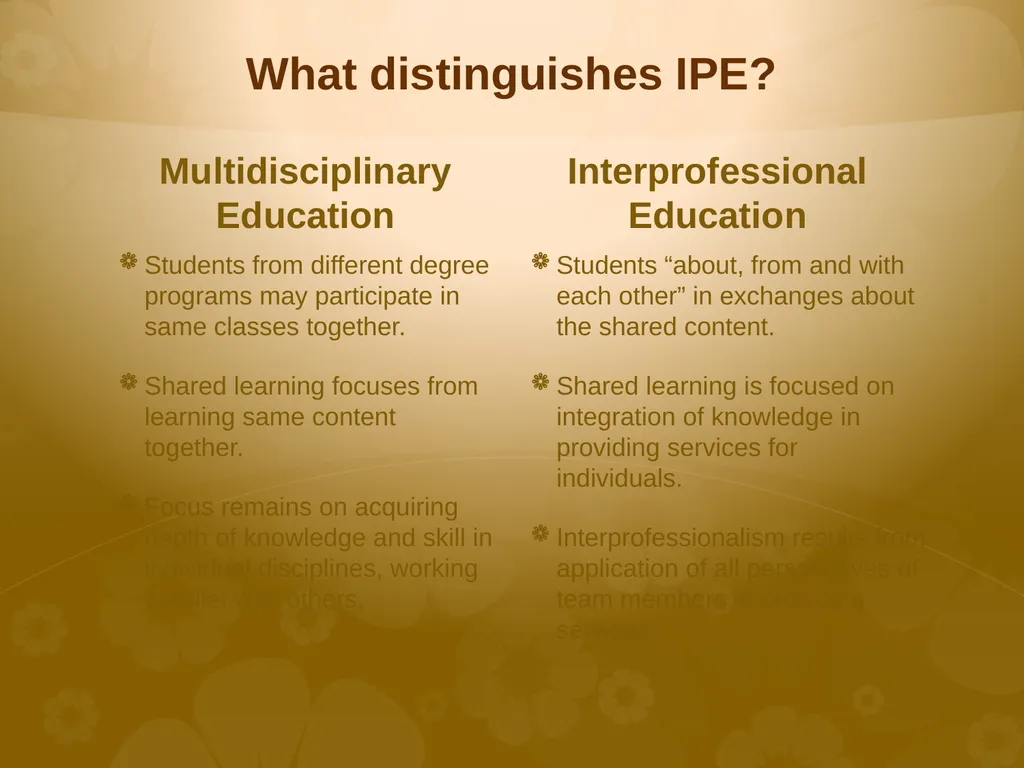 Interprofessional Education Introduction - slide 5 of 16