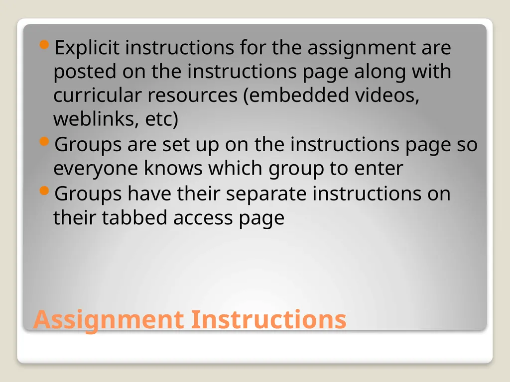 Collaboration and Rigorous Assessment: Group Work - slide 9 of 12