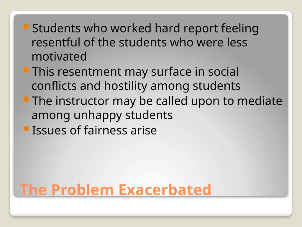 Collaboration and Rigorous Assessment: Group Work - slide 4 of 12