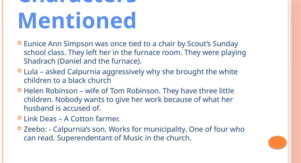 TO KILL A MOCKINGBIRD Part II Chapter 12 - slide 2 of 19