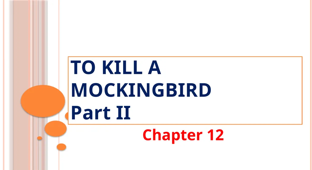 TO KILL A MOCKINGBIRD Part II Chapter 12 - slide 1 of 19