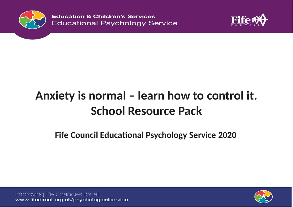 Anxiety is normal – learn how to control it. - slide 1 of 38