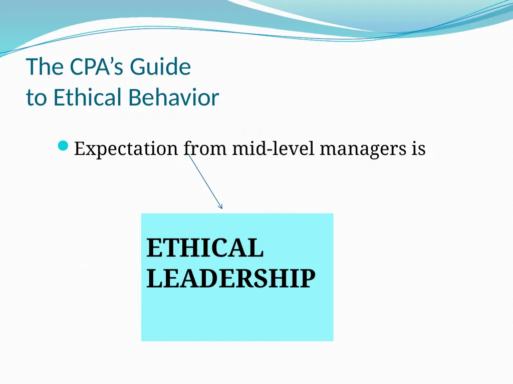 The CPA’s Guide to Ethical Behavior By Jolene A. - slide 16 of 39