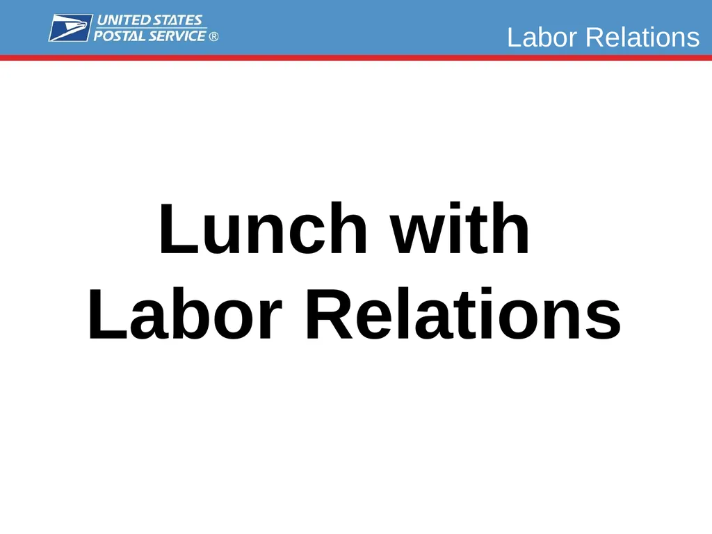 Labor Relations 1 Lunch with Labor Relations Labor - slide 1 of 30