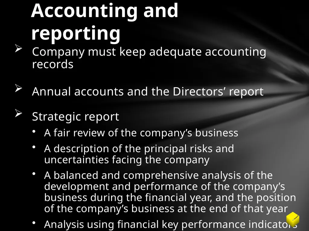 Legal duties of a Company Director Duty to promote - slide 17 of 24