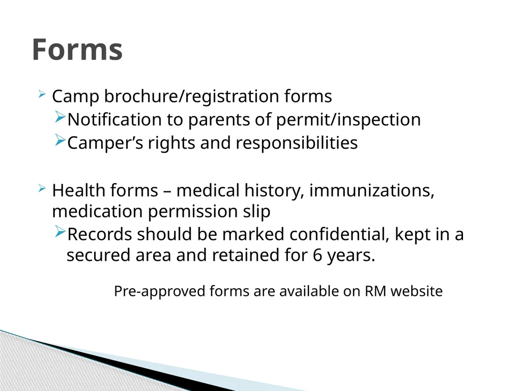 RIT Summer Camp Guidelines Melinda Ward Jody Nolan - slide 13 of 14