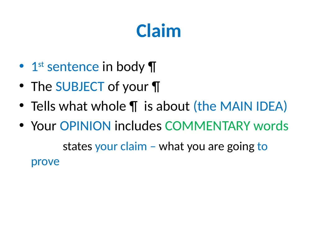 Writing a ONE-Chunk Paragraph Jane Schaffer – - slide 4 of 17