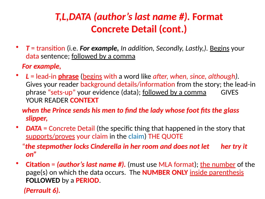 Writing a ONE-Chunk Paragraph Jane Schaffer – - slide 7 of 17