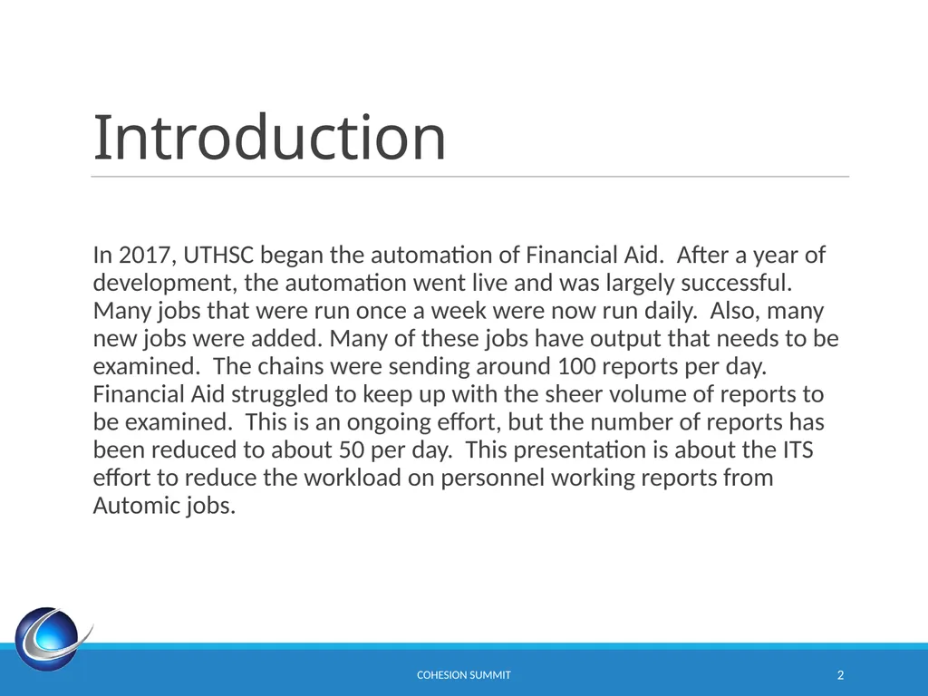 Creative Tips using Automic William E. Branch, - slide 2 of 35
