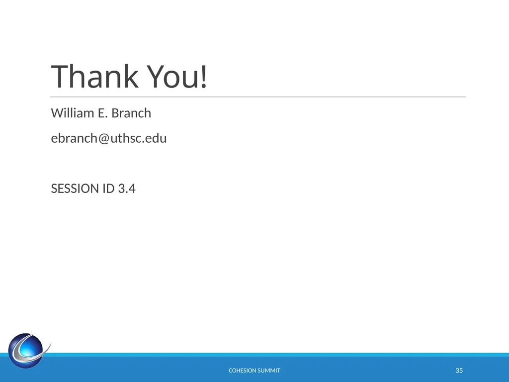 Creative Tips using Automic William E. Branch, - slide 35 of 35
